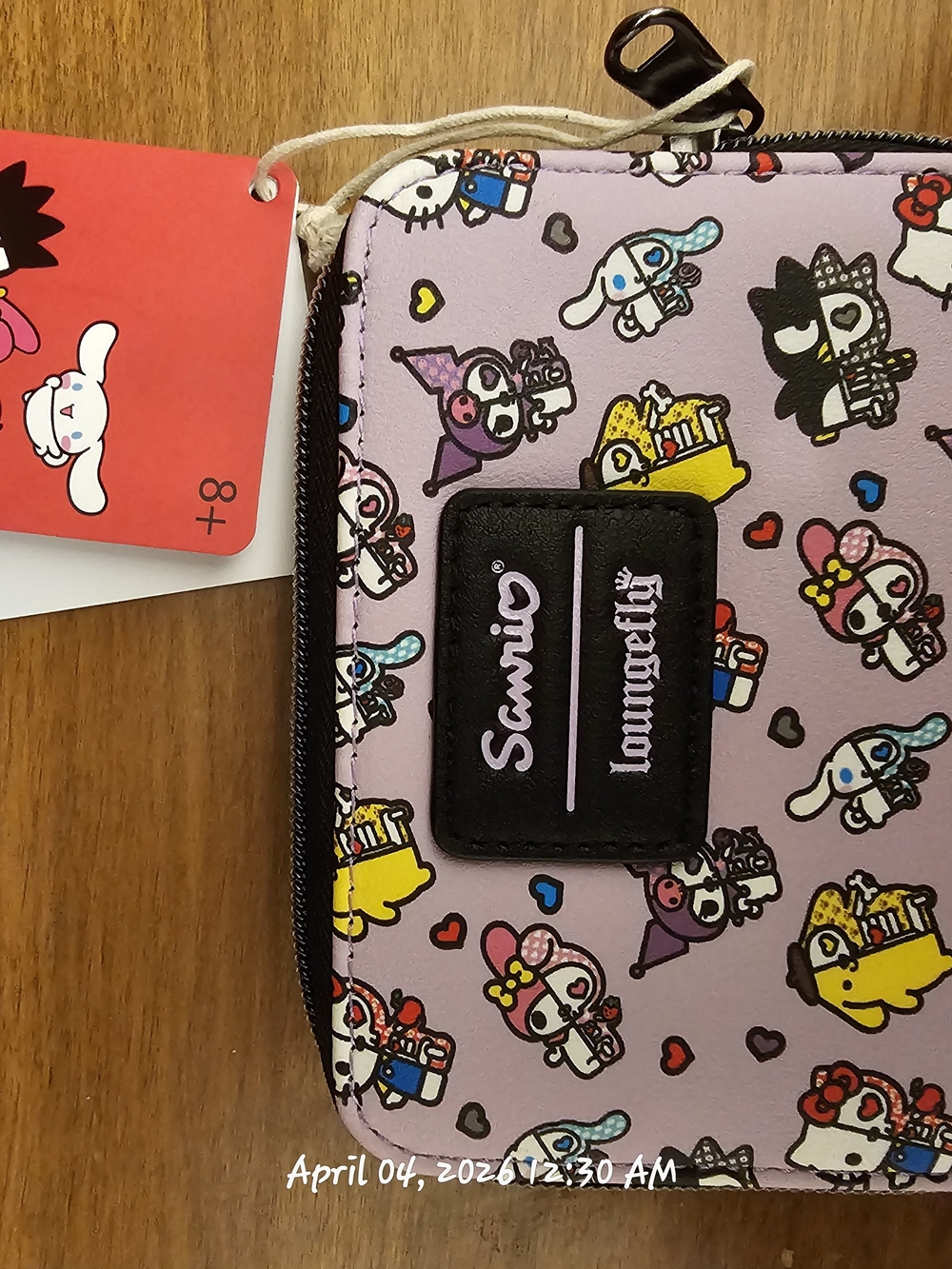 Loungefly Sanrio Hello Kitty and Friends Half Skeleton Mini Zipper Wallet - Picture 2 of 2